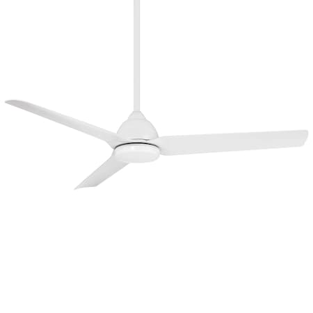 Mocha Indoor And Outdoor 3-Blade Smart Ceiling Fan 54in Matte White With Remote Control